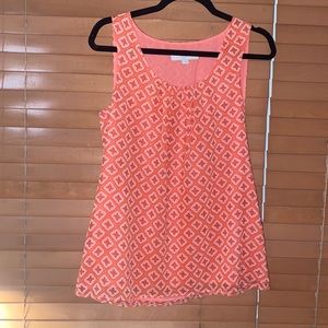 Coral tank blouse